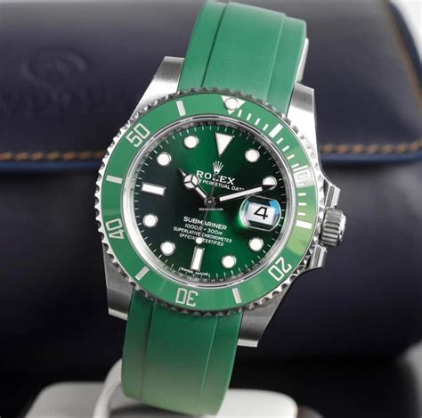 rolex hulk green rubber strap